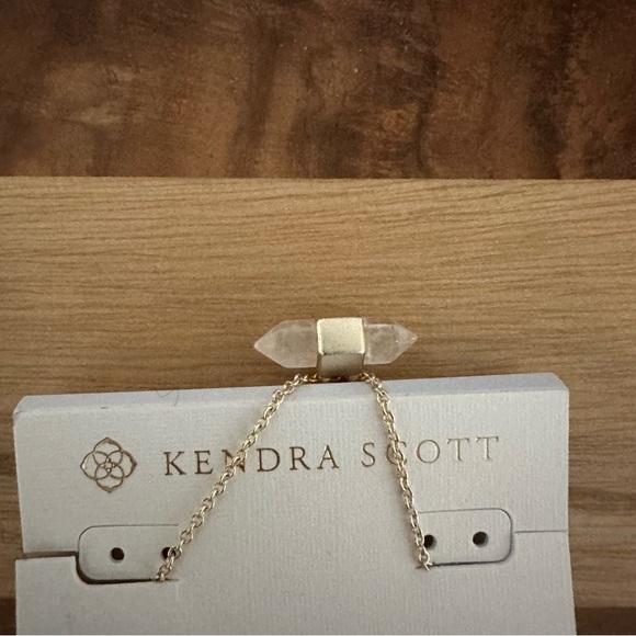 NWT Kendra Scott Jamie Gold Tone Crystal Necklace - Picture 3 of 4